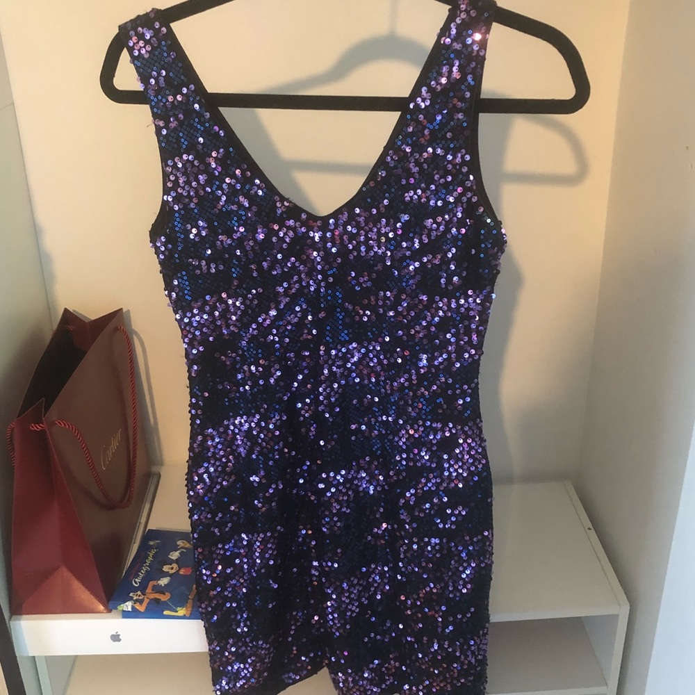 Sparkly purple dress